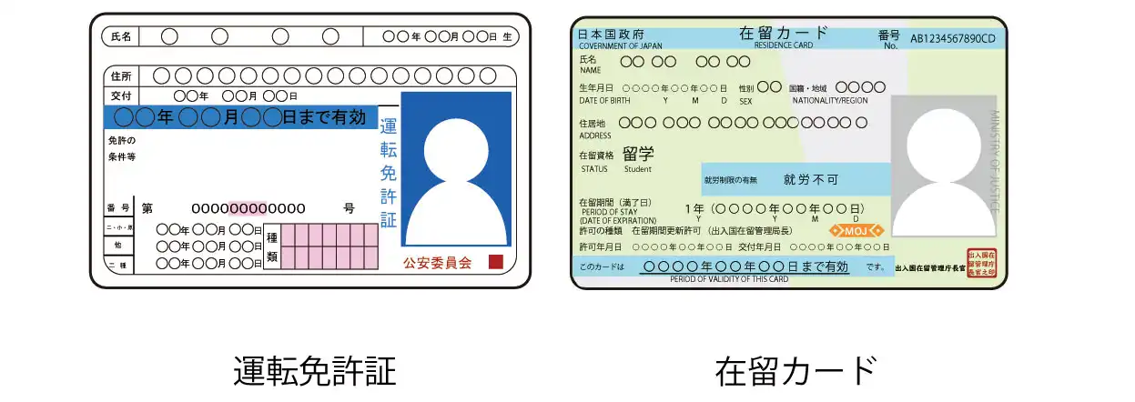 在留カード・運転免許証