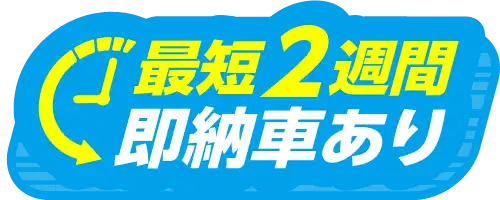 最短2週間即納車あり